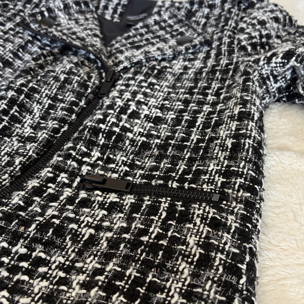 Vera Wang Black and White Tweed Blazer | Size XS - Picture 5 of 10